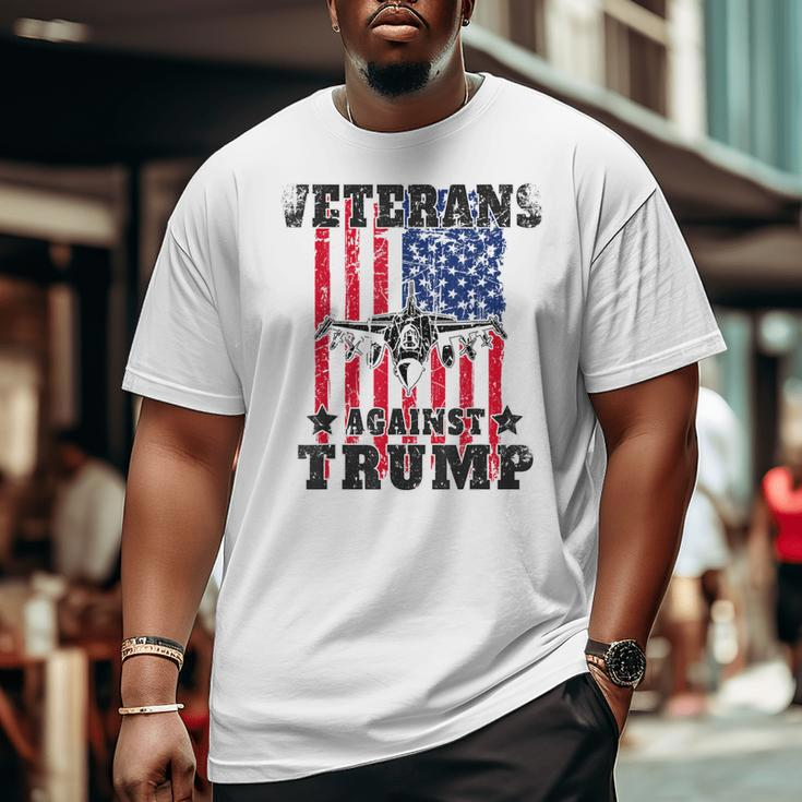 Veterans Against Trump Anti Trump Jet Flag Military Big and Tall Men T-shirt