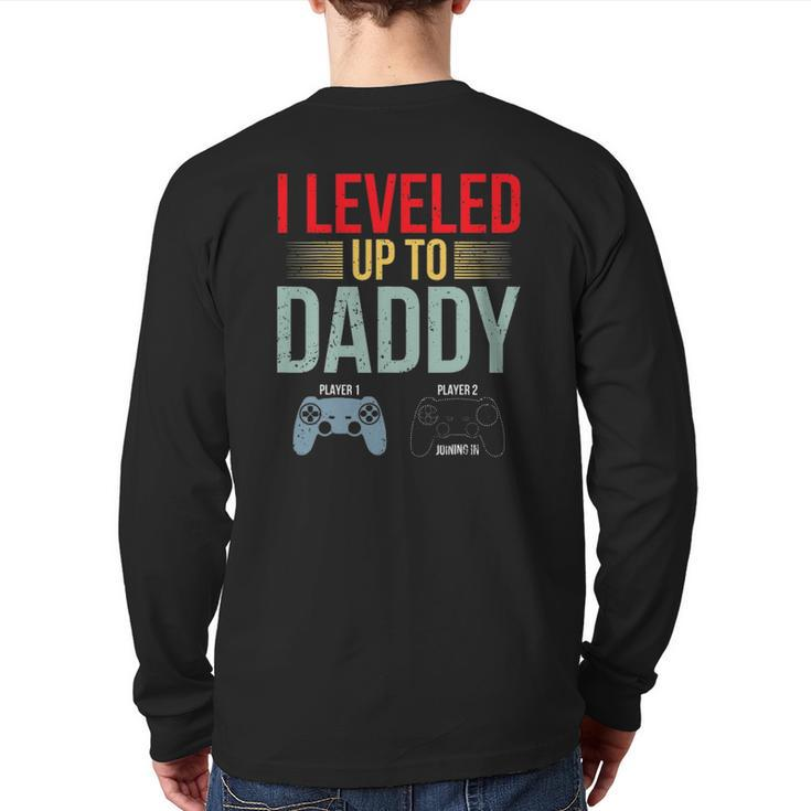 1St Time Dad Est 2022 New First Fathers Gaming Daddy 2022 Back Print Long Sleeve T-shirt