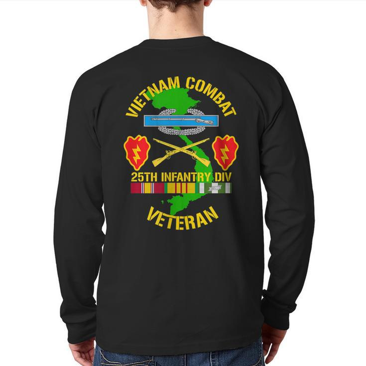 25Th Infantry Division Vietnam Combat Veteran Back Print Long Sleeve T-shirt