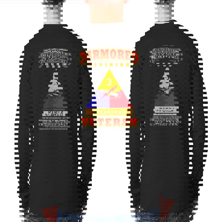 3Rd Armored Division Spearhead Veteran Back Print Long Sleeve T-shirt