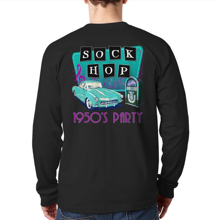 50S Sock Hop Themed Party Costume Retro 1950S Rockabilly Back Print Long Sleeve T-shirt