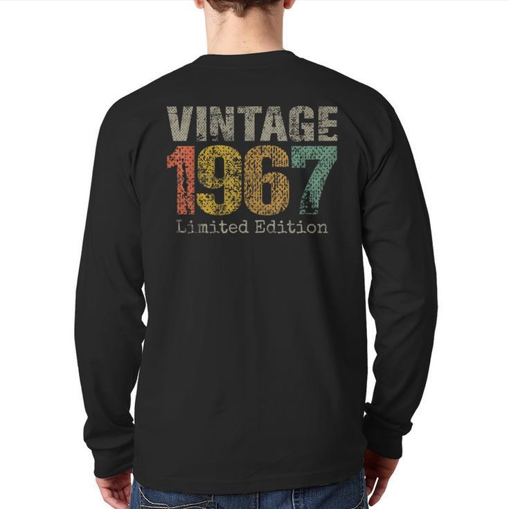 56 Year Old Vintage 1967 Limited Edition 56Th Birthday Back Print Long Sleeve T-shirt