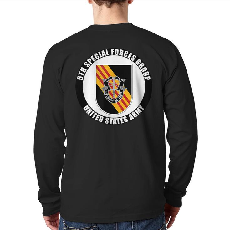 5Th Special Forces Group United States Army Veteran Military Back Print Long Sleeve T-shirt