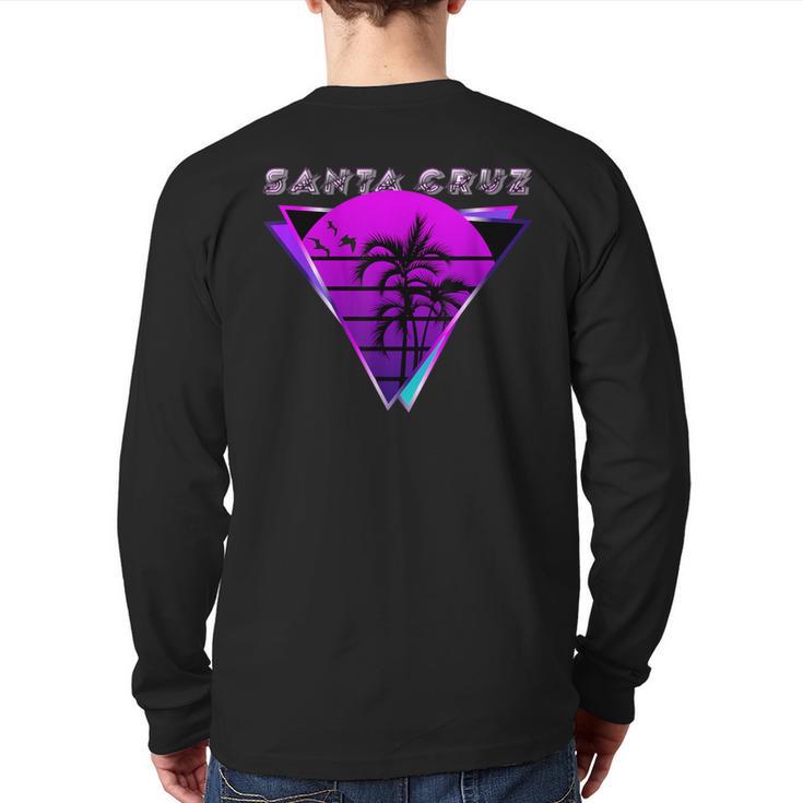 70Er 80Er In California City Santa Cruz Back Print Long Sleeve T-shirt