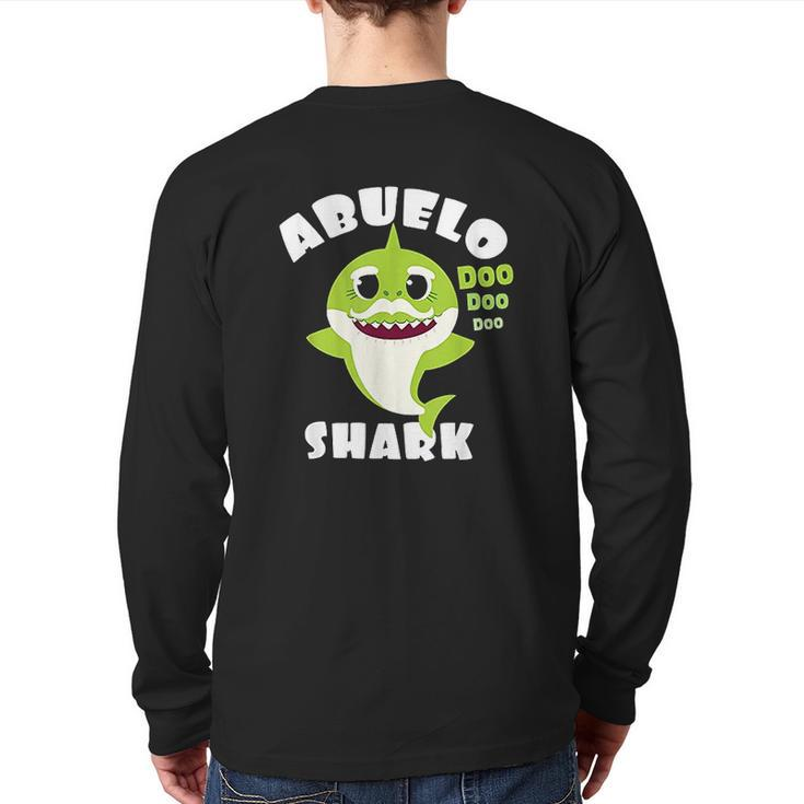 Abuelo Shark Grandpa Back Print Long Sleeve T-shirt