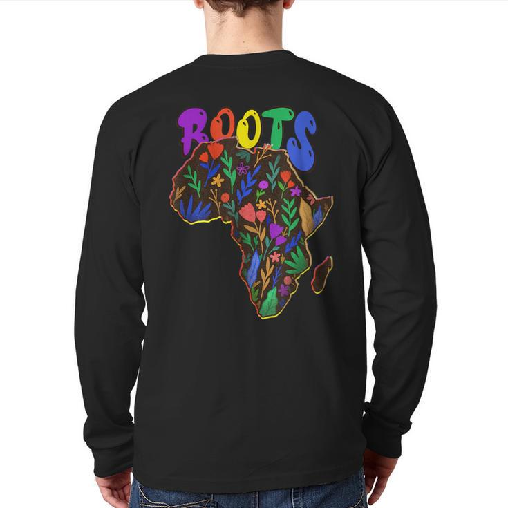 African Roots I'm Black History Melanin African American Back Print Long Sleeve T-shirt