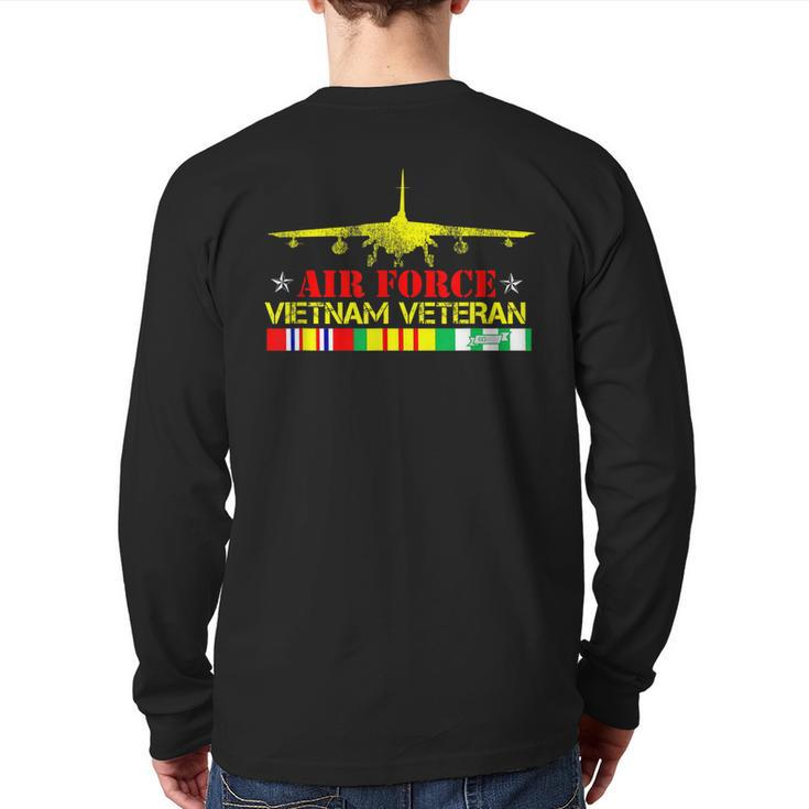 Air Force Vietnam Veteran Us Veteran's Old Men  Back Print Long Sleeve T-shirt