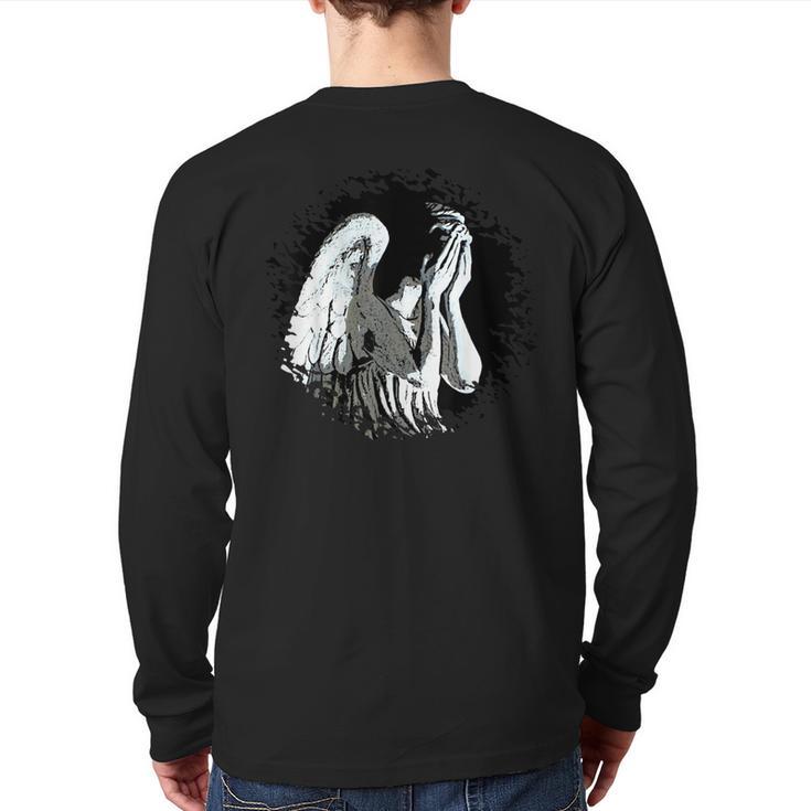 Alert Weeping Angel Don't Blink 1 Sci Fi Fan Back Print Long Sleeve T-shirt