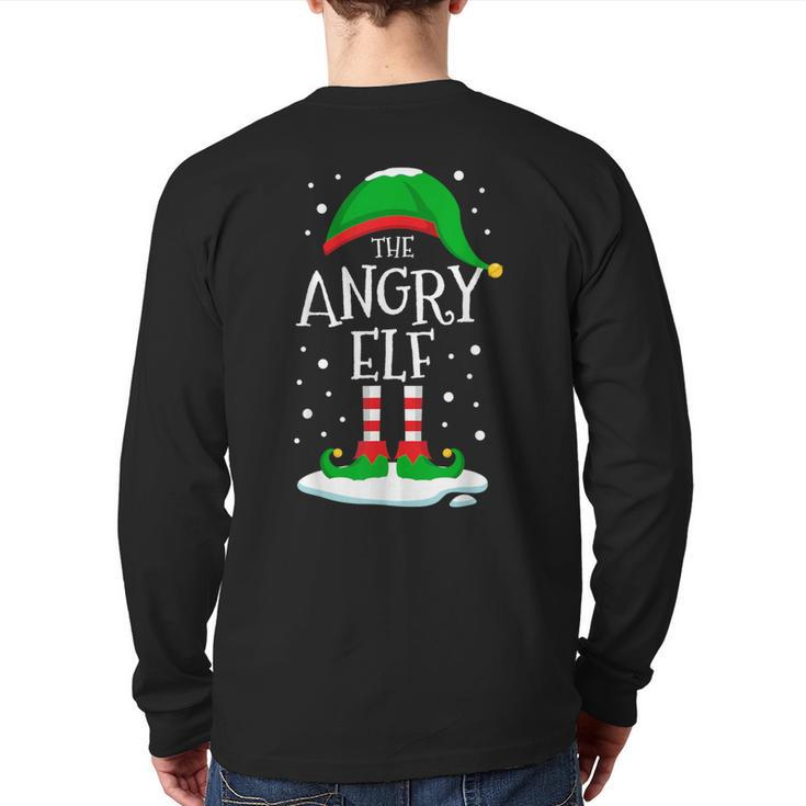 The Angry Elf Christmas Family Matching Xmas Group Back Print Long Sleeve T-shirt