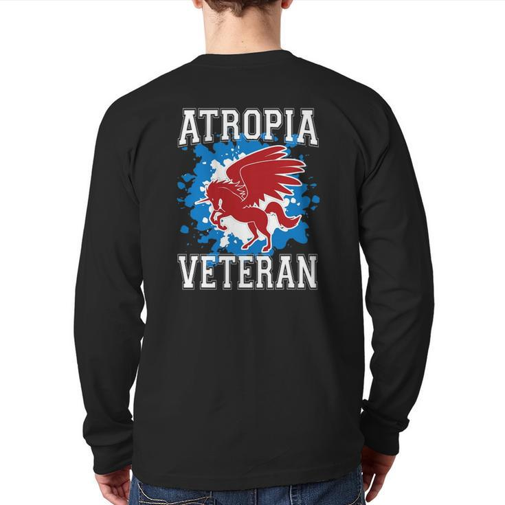Atropia Veteran 4Th Of July Unicorn Dd 214 Ver2 Back Print Long Sleeve T-shirt