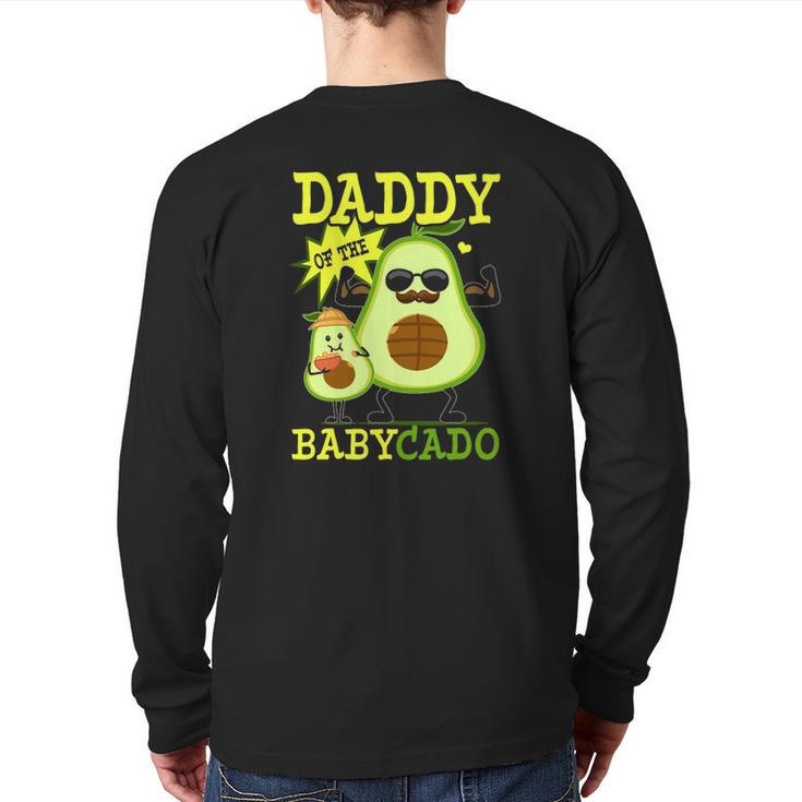 Avocado Daddy Of The Babycado Avocado Vegan Family Matching Back Print Long Sleeve T-shirt