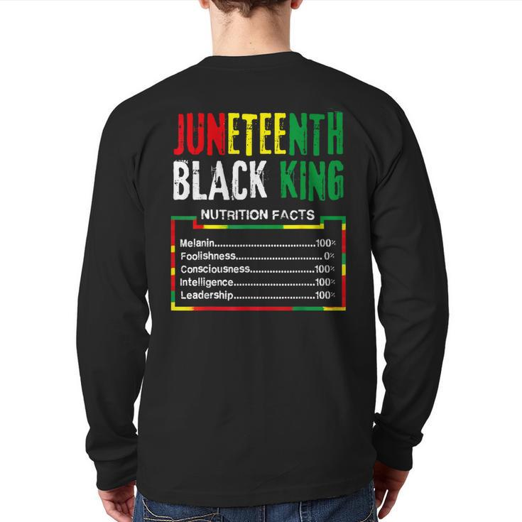 Awesome Junenth Black King Melanin Fathers Day Men Boys Back Print Long Sleeve T-shirt