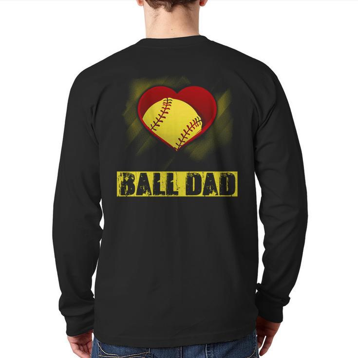 Ball Dad V2 Back Print Long Sleeve T-shirt