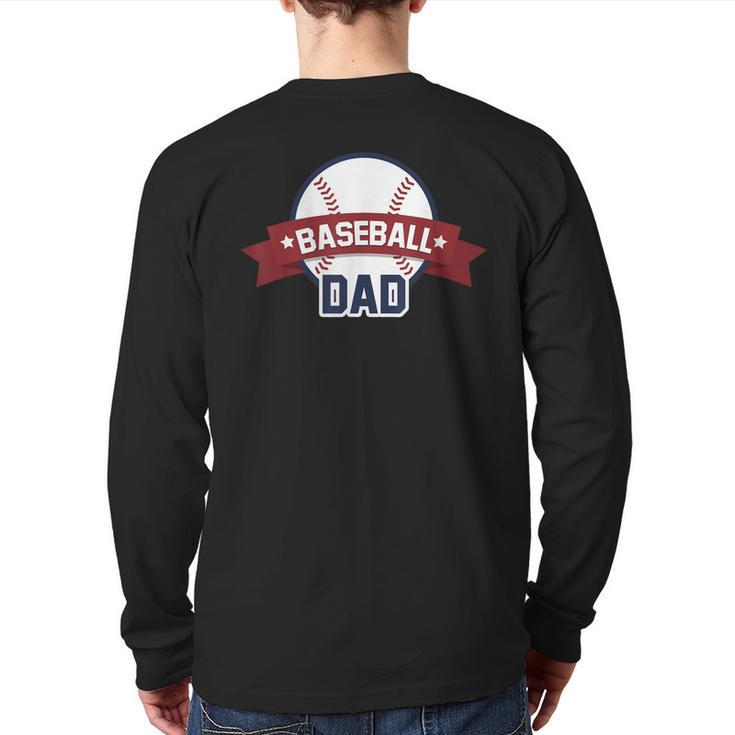 Baseball Dad Sport Coach Father Ball T Back Print Long Sleeve T-shirt