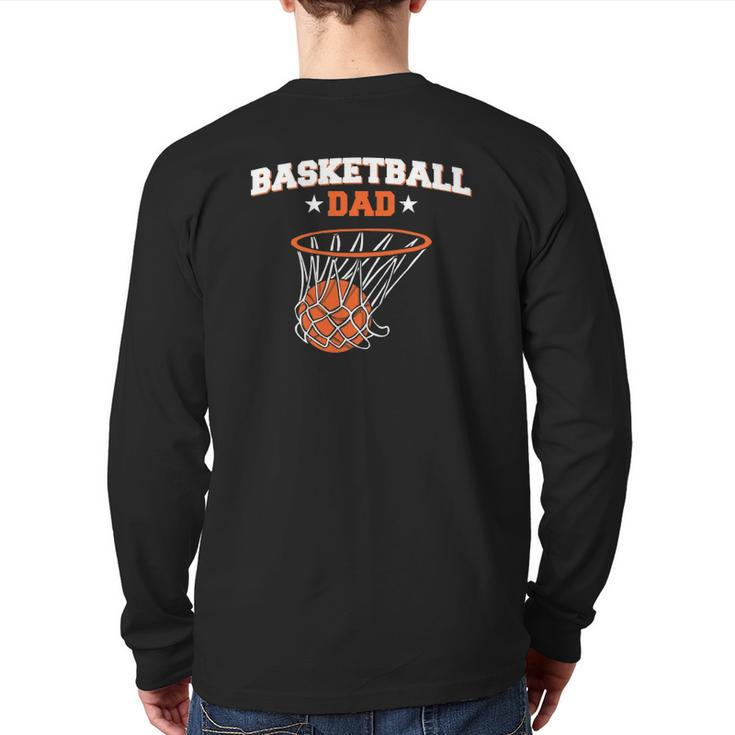 Basketballer Sport Player Father's Day Basketball Dad Back Print Long Sleeve T-shirt