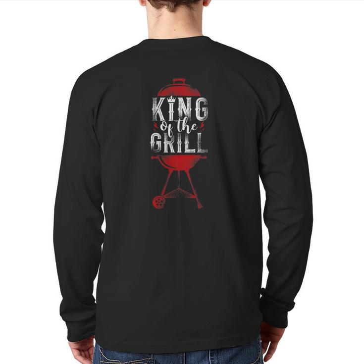 Bbq Smoker Dad King Of The Grill Back Print Long Sleeve T-shirt
