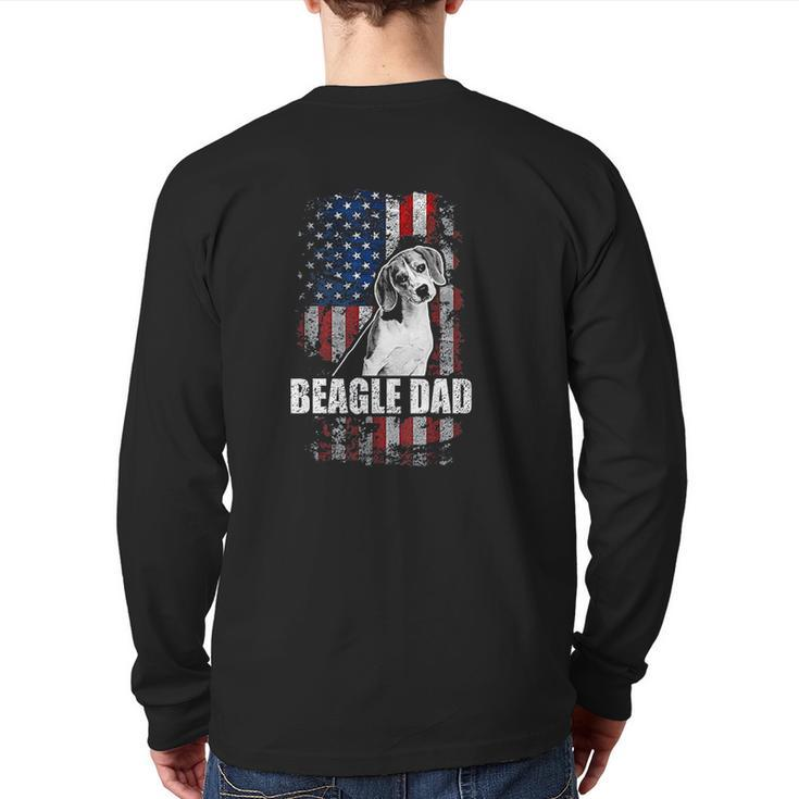 Beagle Dad Back Print Long Sleeve T-shirt