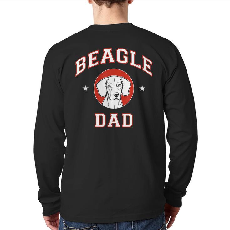 Beagle Dad Dog Father Back Print Long Sleeve T-shirt