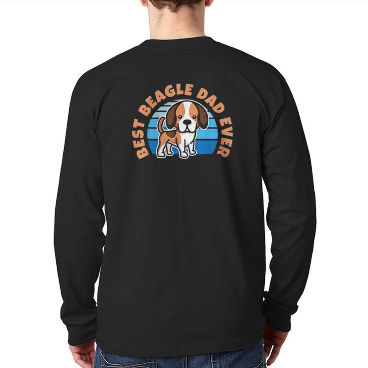 Best Beagle Dad Ever Hundeliebhaber Retrodesign Back Print Long Sleeve T-shirt