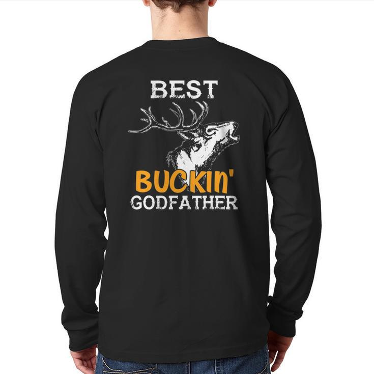 Best Buckin' Godfather Deer Bow Hunting Back Print Long Sleeve T-shirt