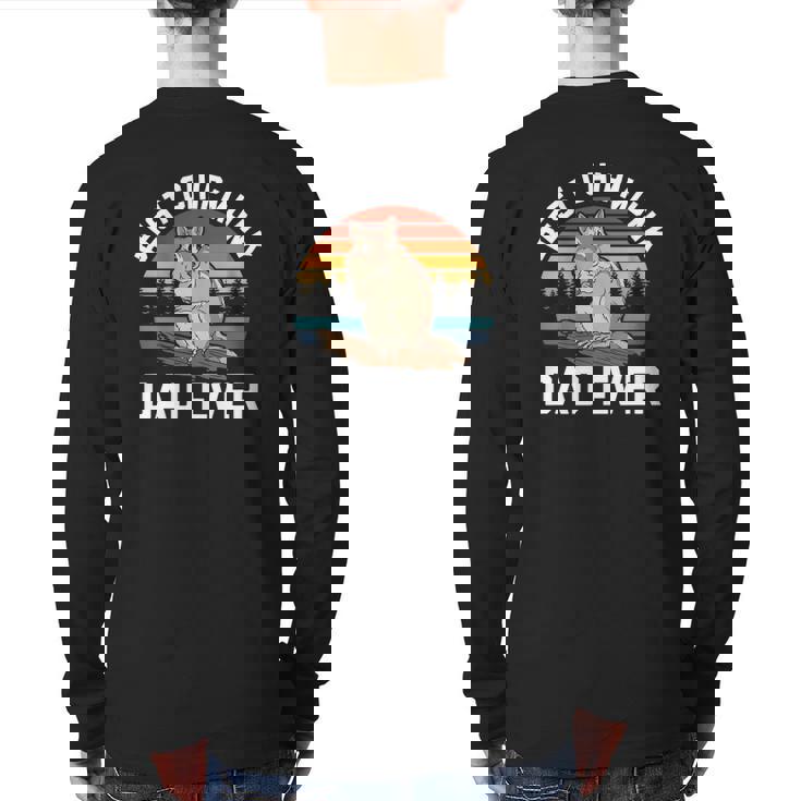 Best Chipmunk Dad Ever Chipmunk Lover Back Print Long Sleeve T-shirt