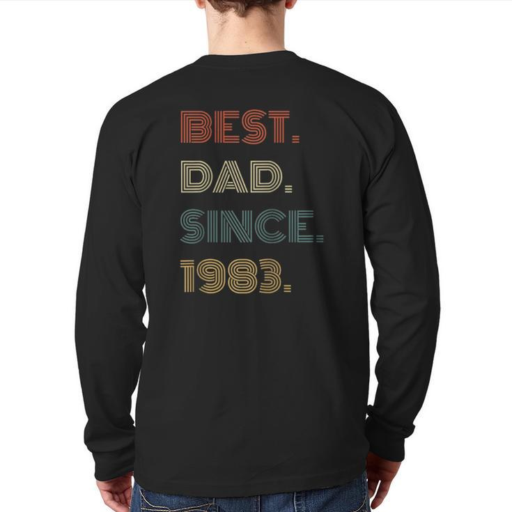 Best Dad Since 1983 Clothes For Him Men Retro Vintage Raglan Baseball Tee Back Print Long Sleeve T-shirt