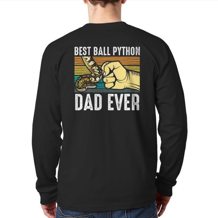 Best Dad Ball Python Owner Snake Lover Back Print Long Sleeve T-shirt