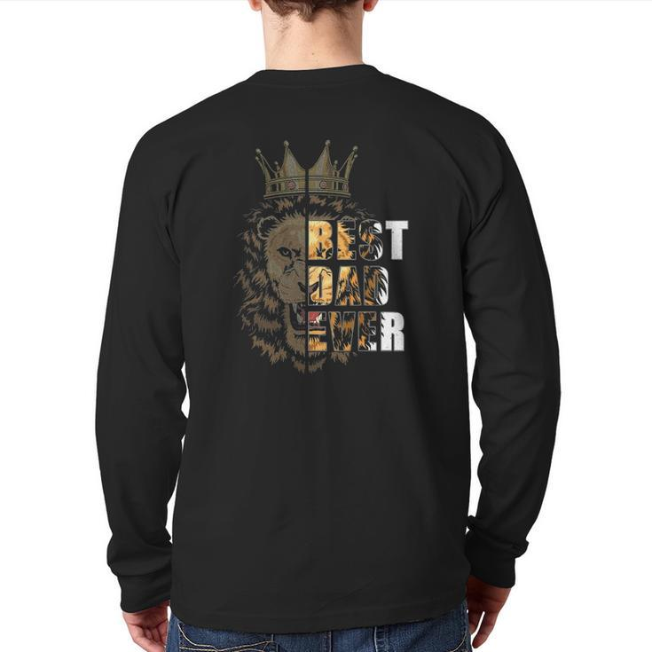 Best Dad Ever Lion Father's Day Back Print Long Sleeve T-shirt