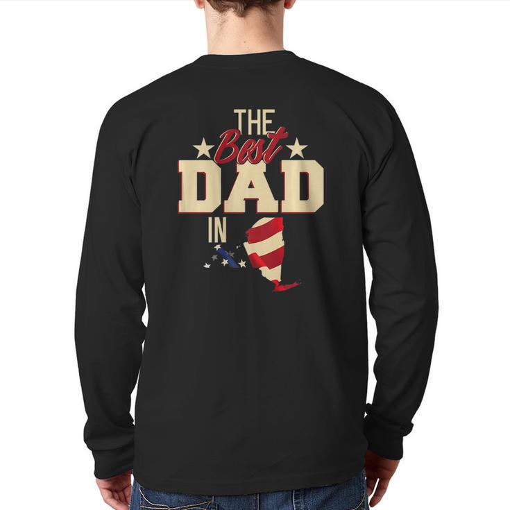 Best Dad In New York Fathers Day Patriotic Back Print Long Sleeve T-shirt