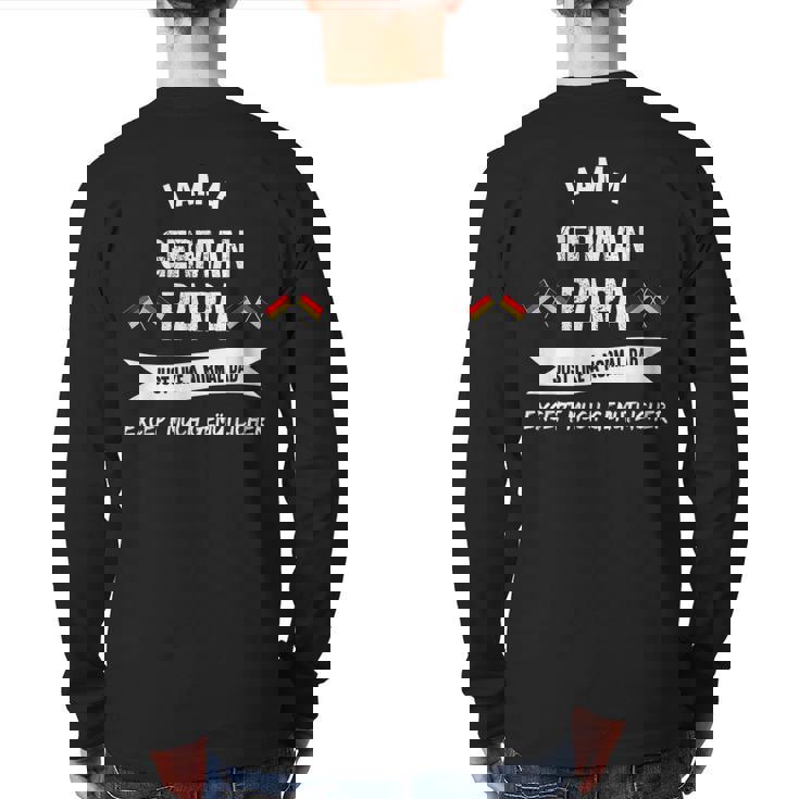 The Best German Dad German Papa Back Print Long Sleeve T-shirt The Best German Dad German Papa Back Print Long Sleeve T-shirt