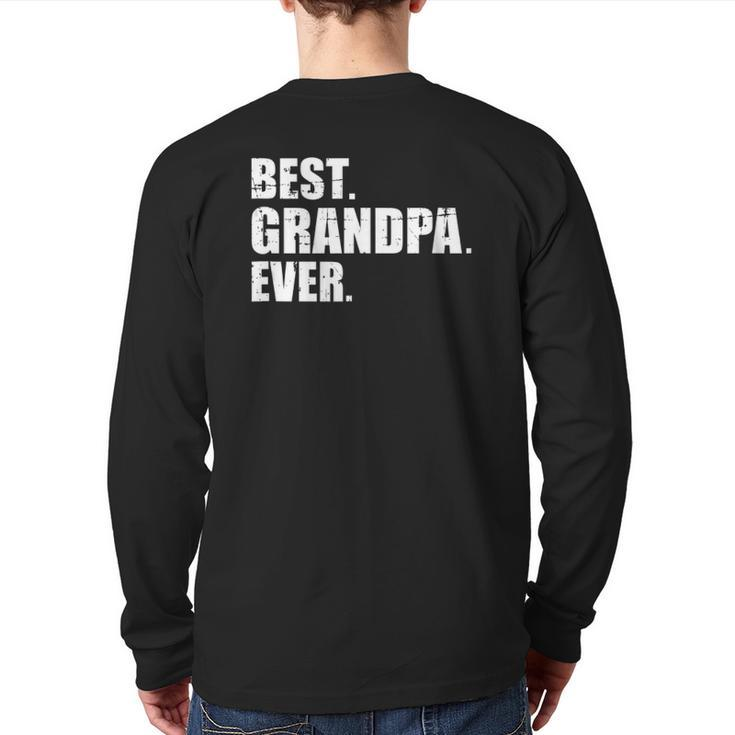 Best Grandpa Ever Tank Top Back Print Long Sleeve T-shirt