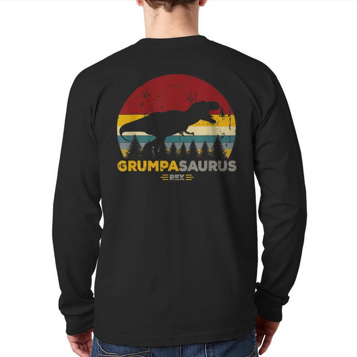 Best Grumpa Grandpa Grumpasaurus Ideal Grandpa Back Print Long Sleeve T-shirt