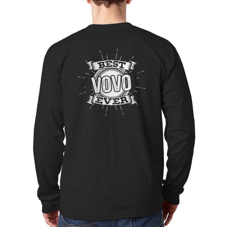 Best Vovo Ever Father's Day For Portuguese Grandpa Back Print Long Sleeve T-shirt