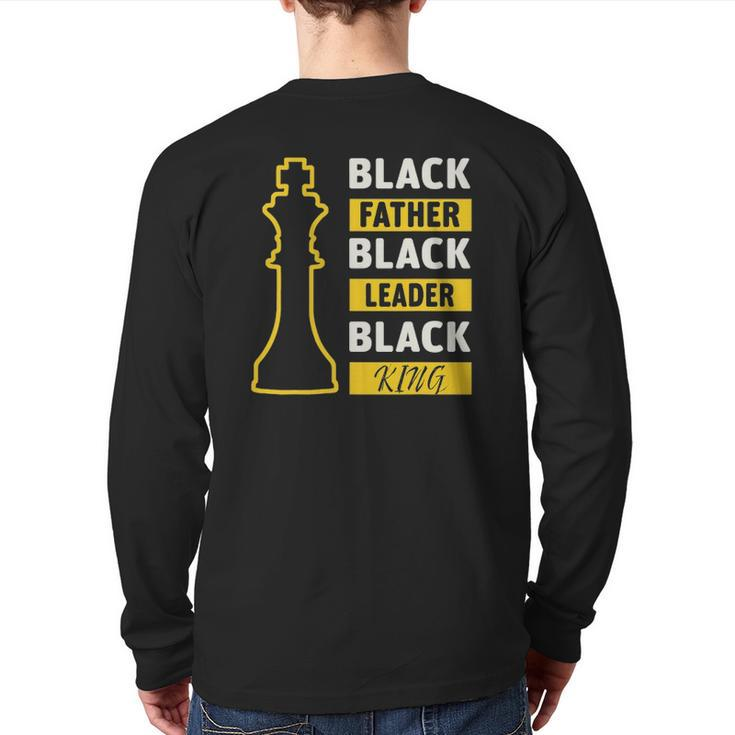 Black Father Black King Fathers Day Back Print Long Sleeve T-shirt
