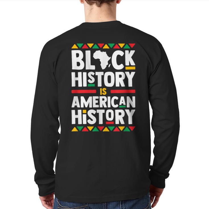 Black History Is American History African Dashiki Back Print Long Sleeve T-shirt