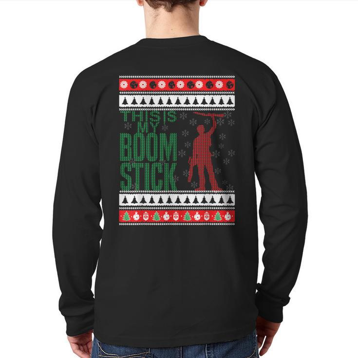 This Is My Boomstick Shotgun Christmas Snow Dead Evil Back Print Long Sleeve T-shirt