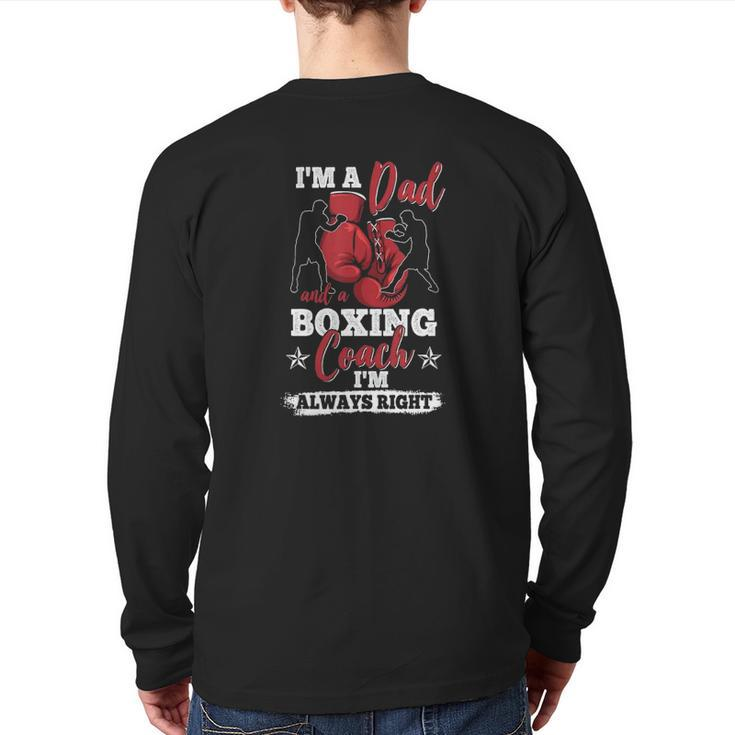 Boxing Club Vintage Boxer Dad Father's Day Back Print Long Sleeve T-shirt