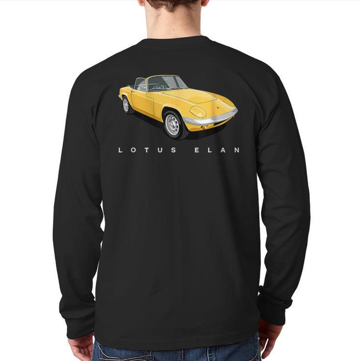 British Classic Super Cars Lotus Elan Back Print Long Sleeve T-shirt