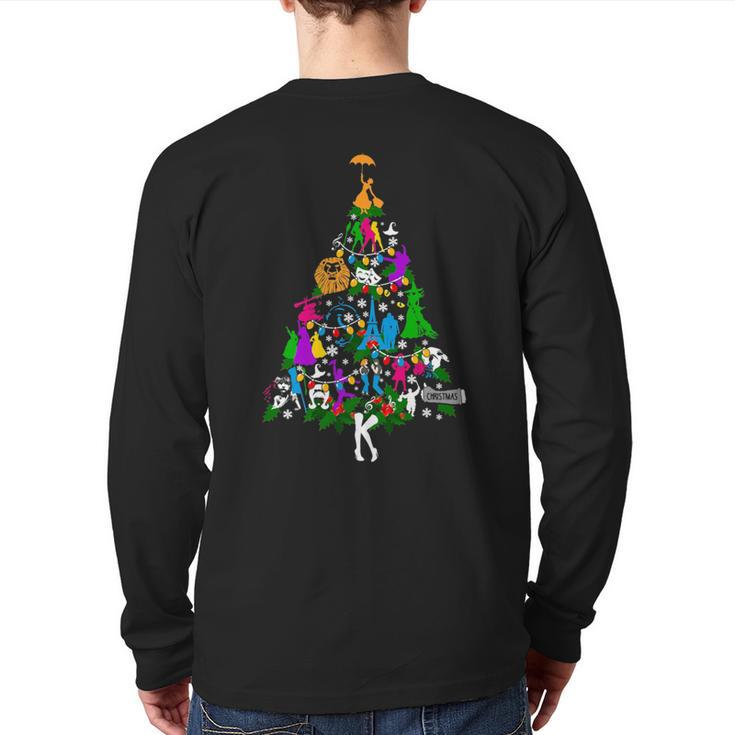 Broadway Musical Theater Christmas Tree Back Print Long Sleeve T-shirt