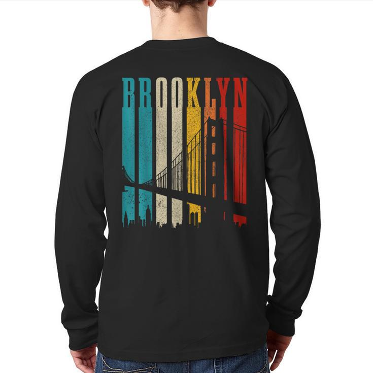 Brooklyn Bridge Vintage Ny Nyc Pride New York City Back Print Long Sleeve T-shirt
