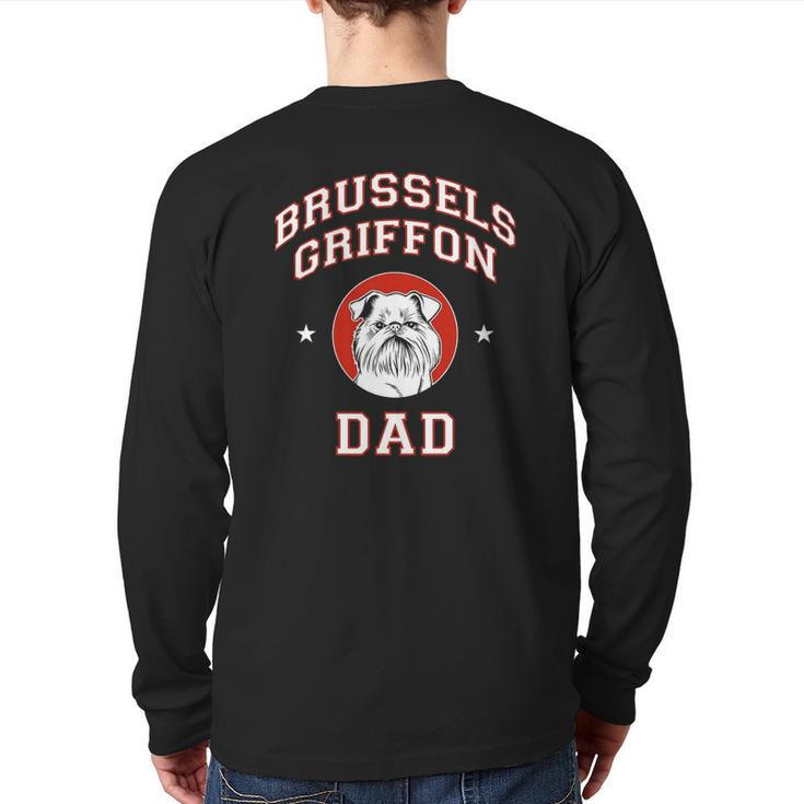 Brussels Griffon Dog Dad Back Print Long Sleeve T-shirt