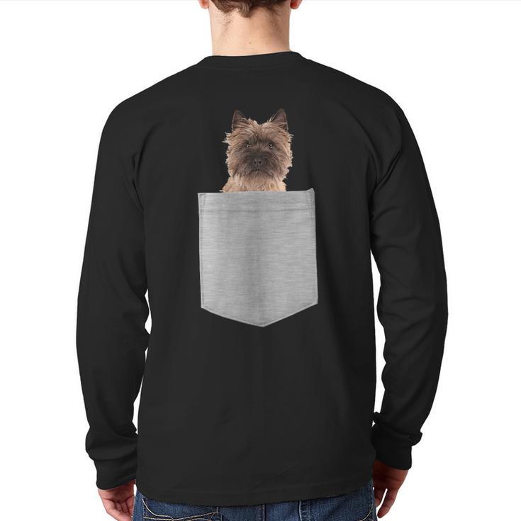 Cairn Terrier Dog In Your Pocket Back Print Long Sleeve T-shirt