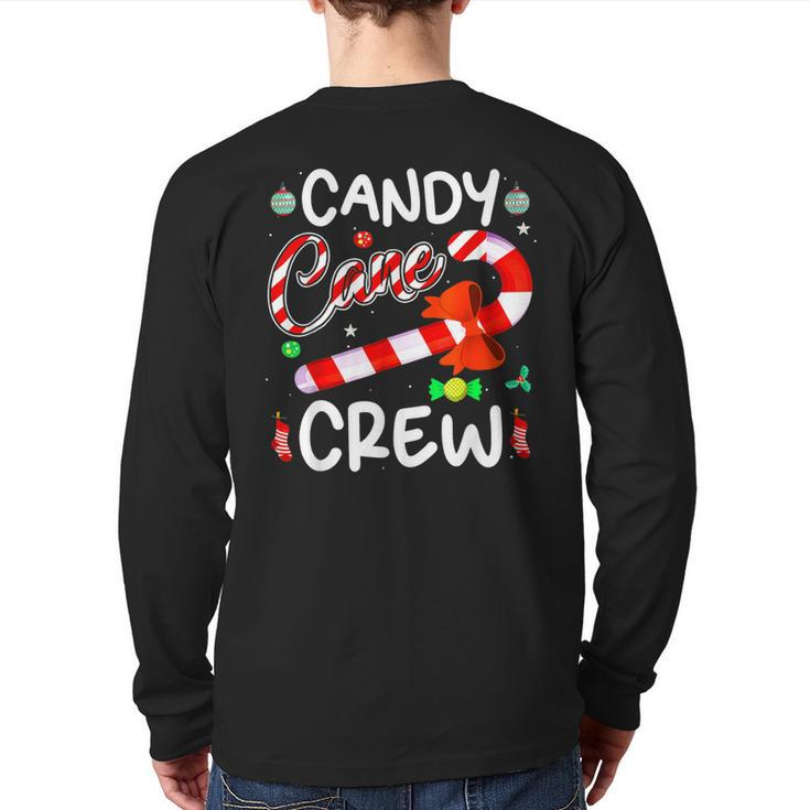 Candy Cane Merry And Bright Christmas Lights Candy Costume Back Print Long Sleeve T-shirt