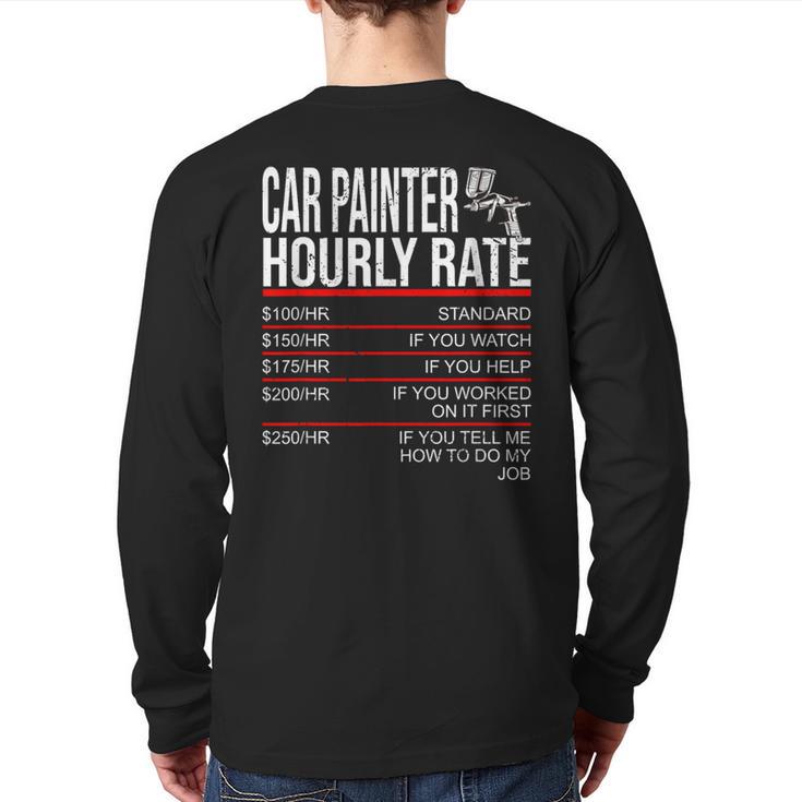 Car Painter Automotive Body Paint Back Print Long Sleeve T-shirt