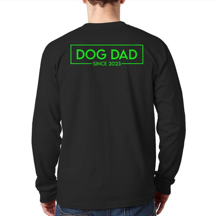 Cat Dad Since 2023 Promoted To Cat Dad V2 Back Print Long Sleeve T-shirt