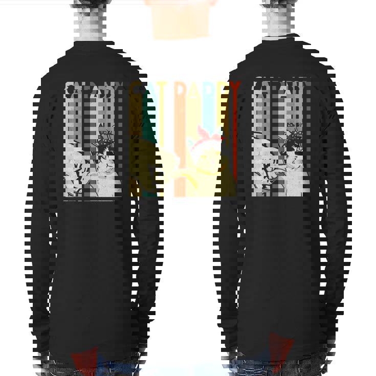 Cats 365 Cat Daddy Men Retro Cats Back Print Long Sleeve T-shirt