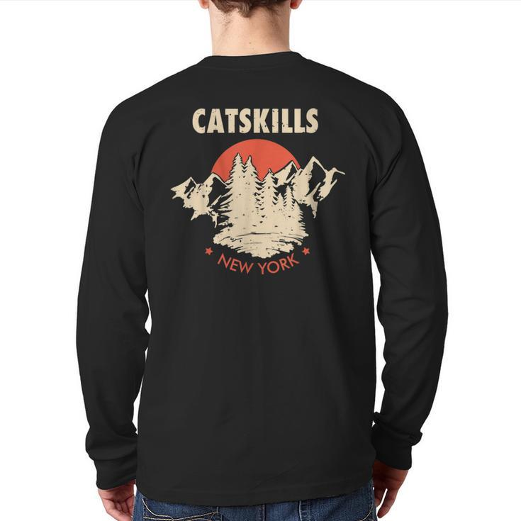 Catskills New York Ny Hiking Mountains T Back Print Long Sleeve T-shirt