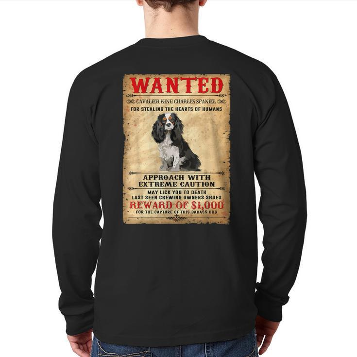 Cavalier King Charles Spaniel Dog Lover T Back Print Long Sleeve T-shirt