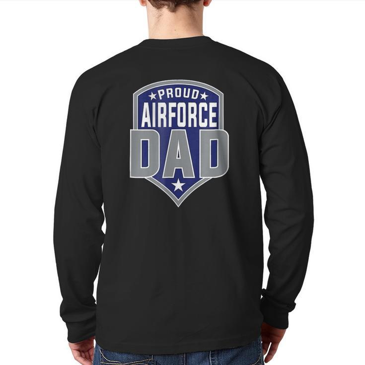 Classic Proud Airforce Dad Back Print Long Sleeve T-shirt