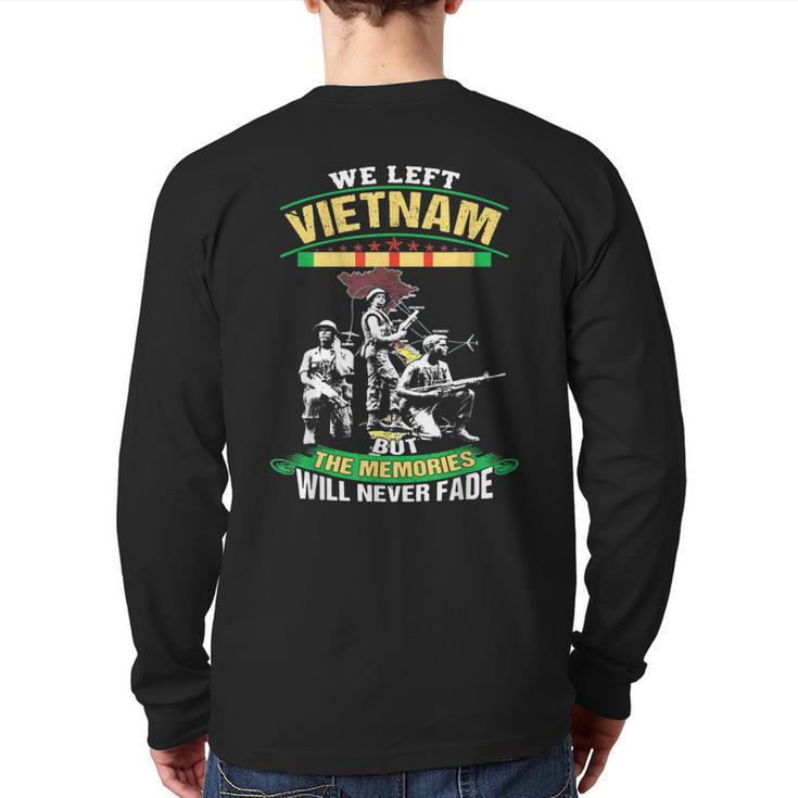 Classic War Veteran Us Flag Slodier Combat Boot Vietnam Army Back Print Long Sleeve T-shirt
